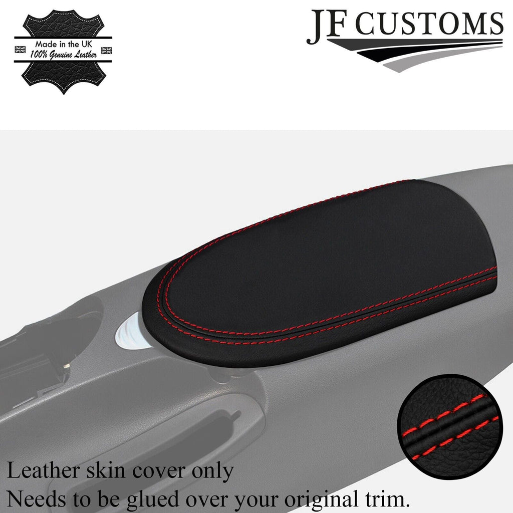 RED STITCHING REAL LEATHER ARMREST LID COVER FITS 370Z Z34 2009-2017 STYLE 2