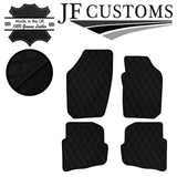 BLACK DIAMOND STITCH VINYL 4X TAILORED FLOOR MAT CARPETS FOR SEAT IBIZA 02-06