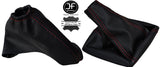 RED STITCH LEATHER GEAR & HANDBRAKE GAITERS SET FOR TOYOTA MR2 1989-2000