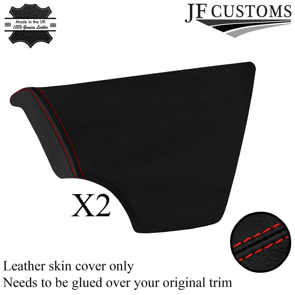 FITS VAUXHALL VX220 VX 220 00-06 2X RED STITCH DOOR ARMREST LEATHER COVERS