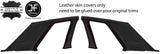 RED STITCH 2X B C PILLAR LEATHER & SUEDE COVERS FITS NISSAN SKYLINE R32 89-94