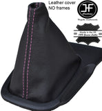 PINK STITCH TOP GRAIN REAL LEATHER GEAR GAITER FITS SILVA 240SX S14 1994-1998