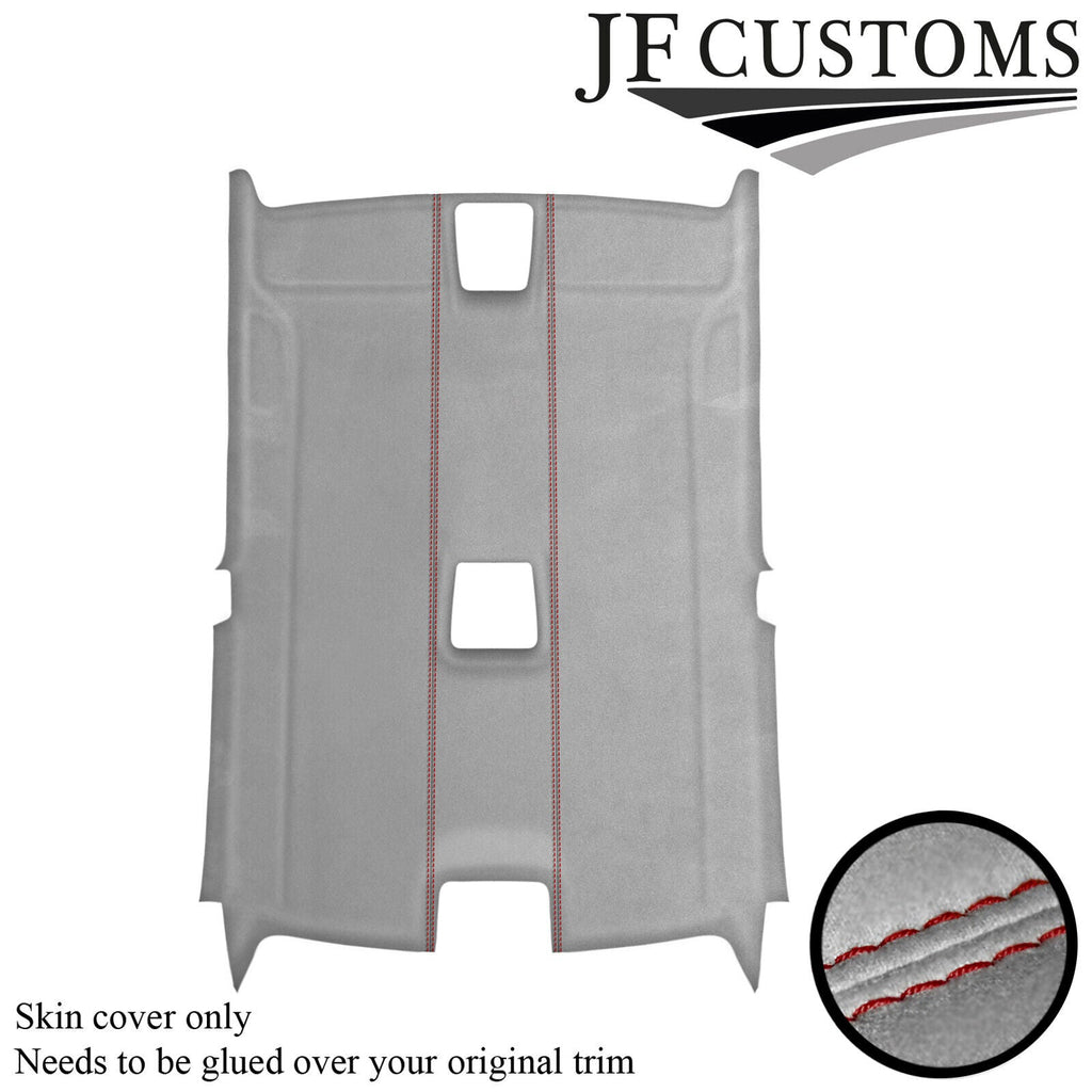 D RED STITCH L GREY SUEDE HEADLINER NON SUNROOF COVER FOR BMW E92 COUPE JF2