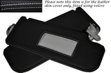 WHITE STITCH 2X SUN VISORS LEATHER SKIN COVERS FITS VAUXHALL OPEL ADAM 12-15