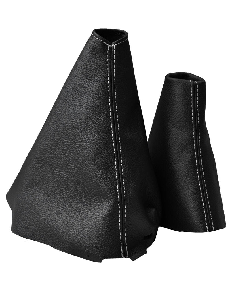 WHITE STITCH FITS RENAULT MEGANE MK3 MKIII 2008-2013 GEAR + HANDBRAKE GAITERS