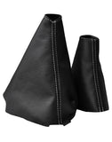 WHITE STITCH FITS RENAULT MEGANE MK3 MKIII 2008-2013 GEAR + HANDBRAKE GAITERS