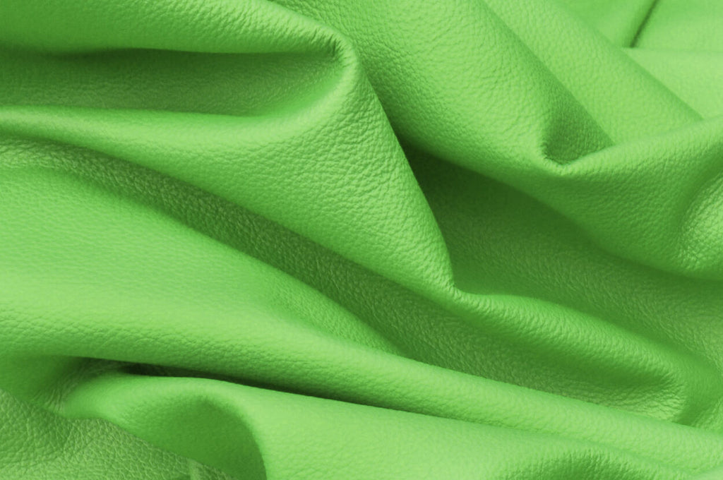 LARGE LIME GREEN LEATHER FULL 40 SQ FT HIDE QUALITY TOP GRAIN GENUINE LEATHER