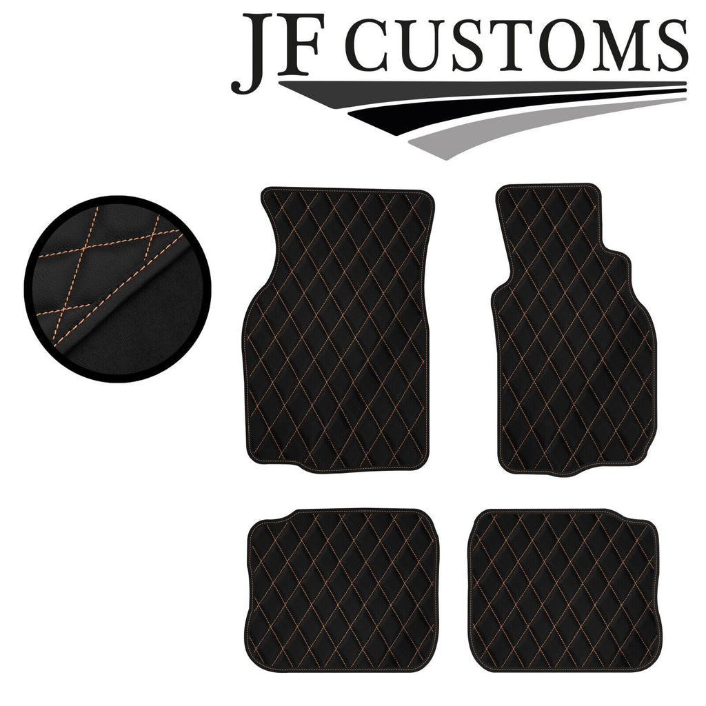 BEIGE DIAMOND STITCH VINYL 4X TAILORED FLOOR CARPETS FOR MITSUBISHI EVO 4 5 6