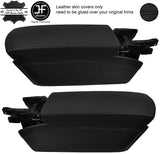 BLACK STITCH 2X CONSOLE SIDE TRIM LEATHER COVERS FOR MERCEDES SL R230 02-11