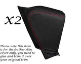 RED STITCH 2X HOOD MECHANISM TRIM LEATHER COVERS FITS TRIUMPH TR7 TR8 76-81