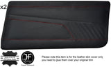 RED STICH 2X FRONT DOOR CARD LEATHER COVER FITS ALFA ROMEO SPRINT ALFASUD MK3
