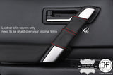 RED STITCH 2X REAR DOOR HANDLE LEATHER COVERS FITS INFINITI FX35 FX45 03-2008