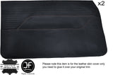GREY STITCH 2X FRONT DOOR CARD LEATHER COVER FITS FORD ANGLIA 105E 123E