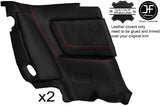 RED STITCH 2X REAR FULL DOOR CARD TRIM LTHR COVERS FITS TOYOTA SUPRA MK3 86-93