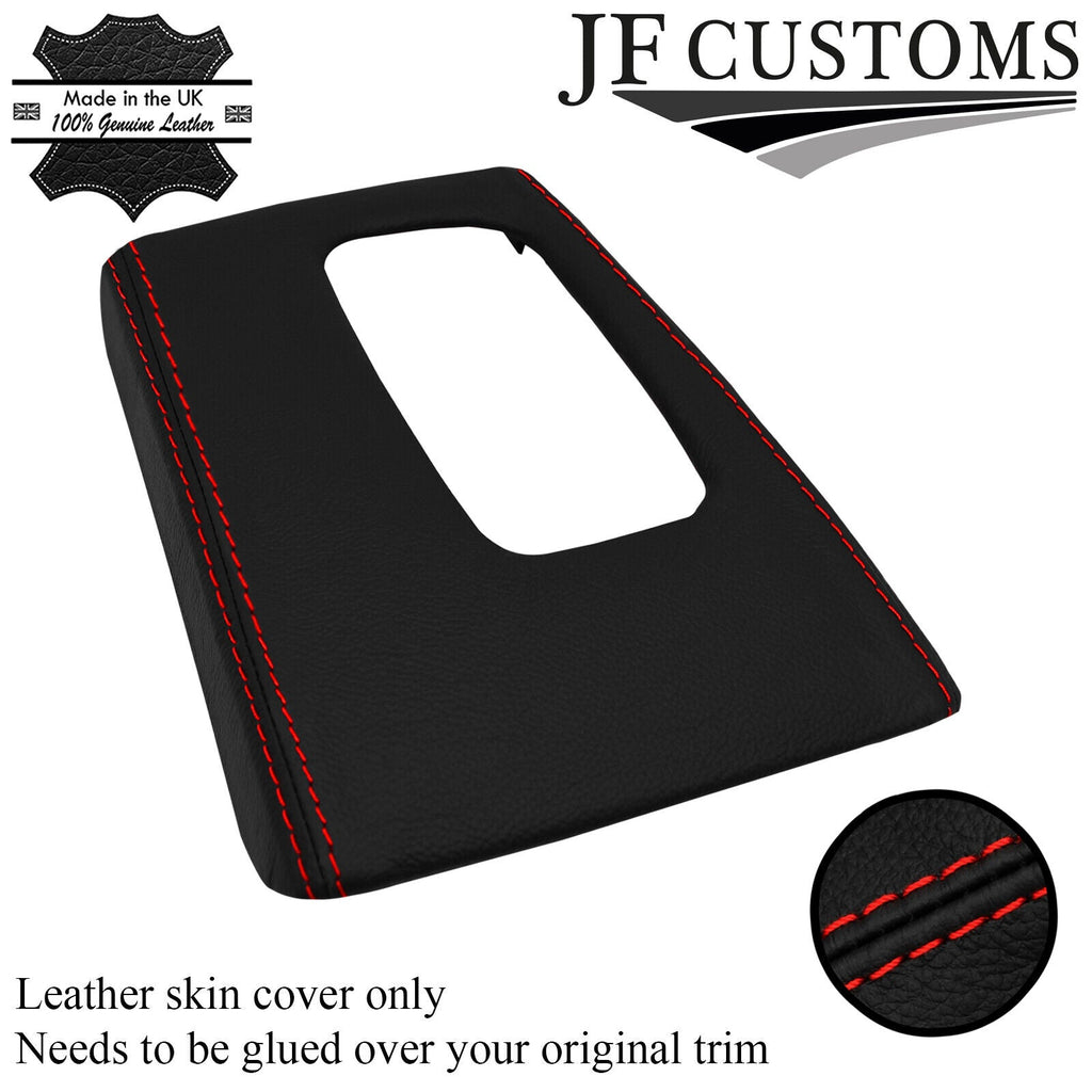 RED STITCH LEATHER AUTO GEAR SURROUND COVER FOR JEEP CHEROKEE KJ 02-07