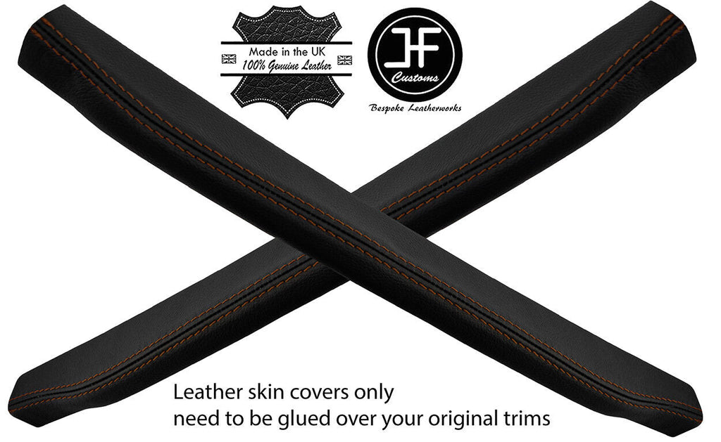 BROWN STITCH 2X LOWER DASH TRIM LEATHER COVER FOR TRIUMPH SPITFIRE MK3 GT6