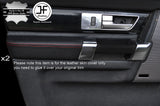 RED STICH 2X FRONT DOOR ARMREST LEATHER COVERS FITS LAND ROVER DISCOVERY 4