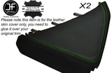 GREEN STITCH 2X CONSOLE SIDE TRIM SKIN COVERS FITS TOYOTA GT86 SUBARU BRZ