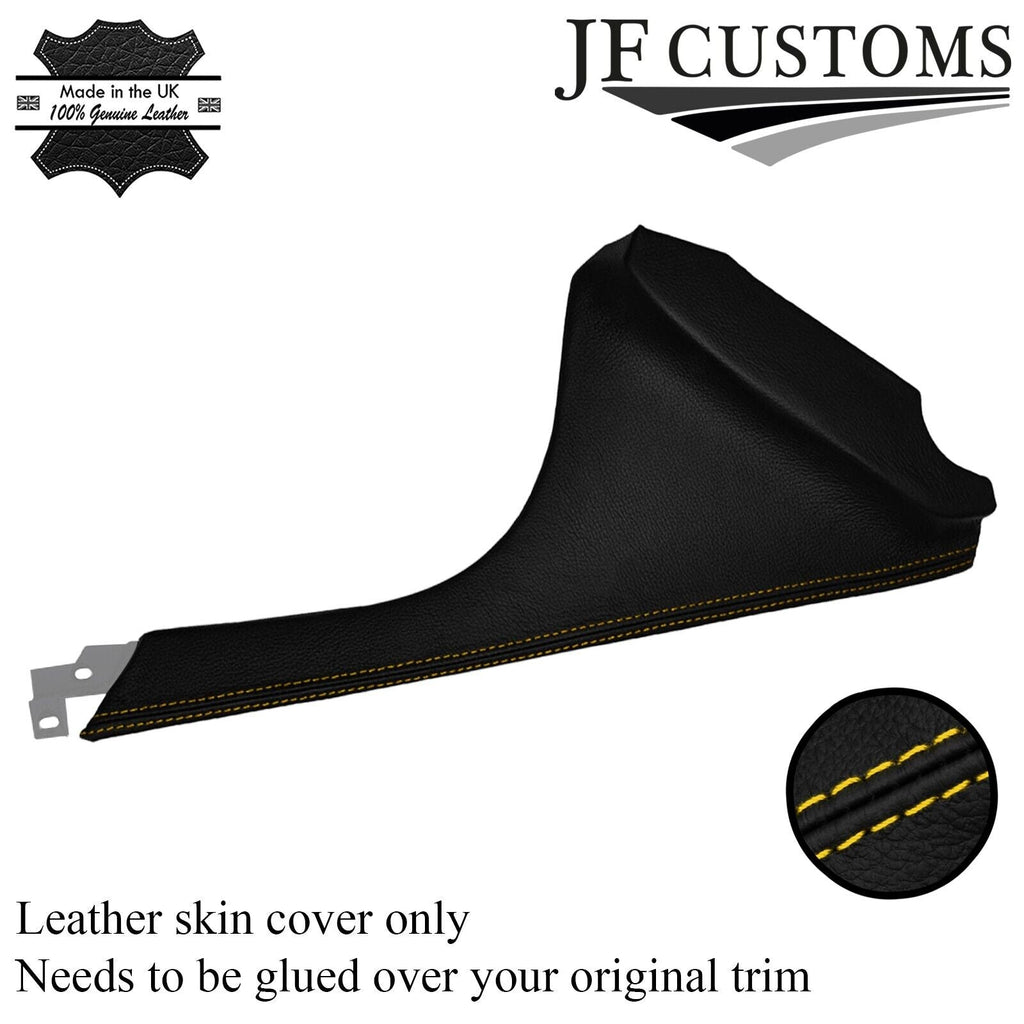 YELLOW STITCH CENTER CONSOLE SIDE PANEL LEATHER COVER FOR CORVETTE C6 05-13