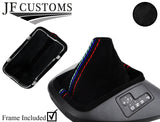 RED & TRI STITCH LUXE-SUEDE AUTOMATIC GEAR PLASTIC FRAME FOR BMW X5 E53 00-06