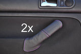 purple stitch FITS VW GOLF MK4 4 IV 2X REAR LEATHER DOOR HANDLE COVERS