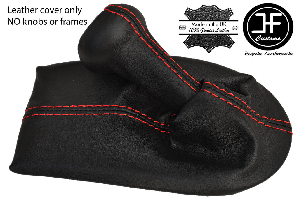 RED STITCHING MANUAL LEATHER GEAR GAITER FITS PORSCHE 986 BOXSTER 1996-2004