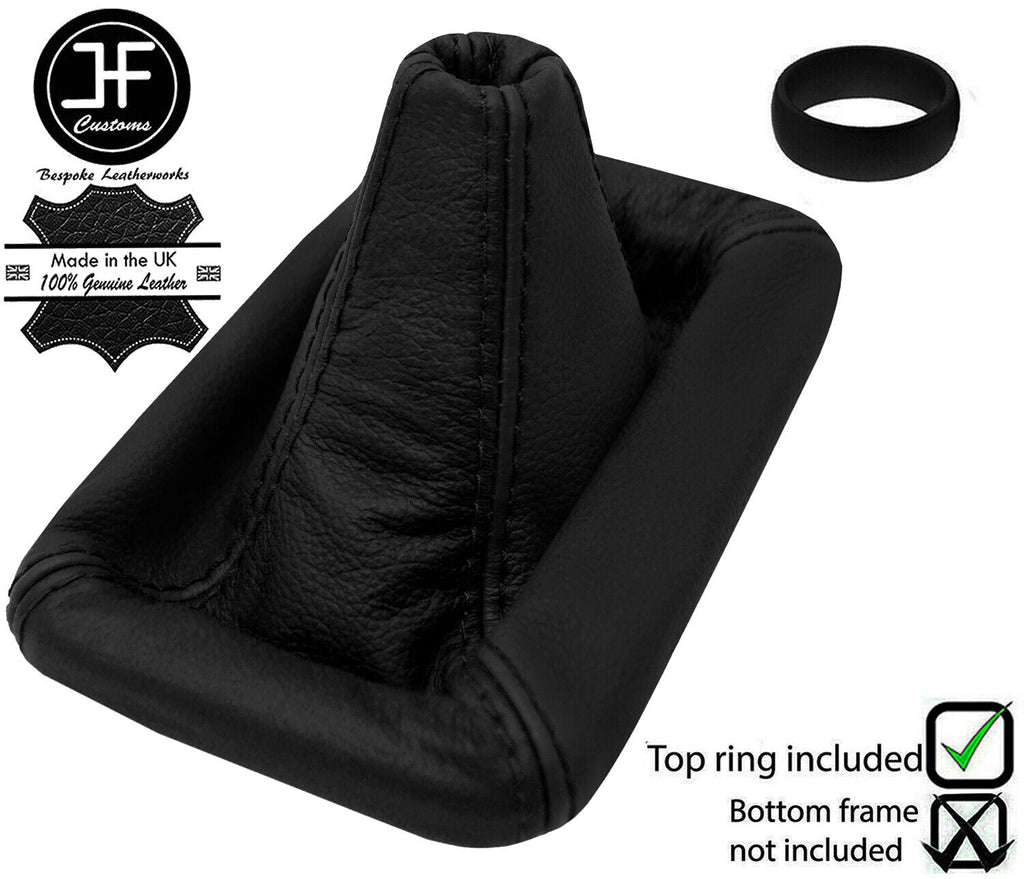 BLACK BLACK LEATHER MANUAL GEAR GAITER + TOP RING FOR TOYOTA MR2 MK2 1989-2000
