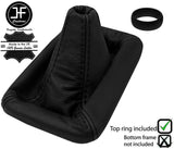 BLACK BLACK LEATHER MANUAL GEAR GAITER + TOP RING FOR TOYOTA MR2 MK2 1989-2000