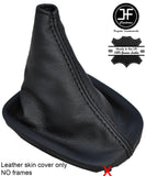 BLACK STITCH TOP GRAIN LTHR GEAR GAITER FITS TOYOTA AYGO CITROEN C1 PEUGEOT 107