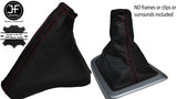 RED STITCHING REAL LEATHER GEAR & HANDBRAKE GAITER FITS HONDA CIVIC MK9 12-15
