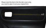 YELLOW STITCHING 2X DOOR CARD TRIM SUEDE SKIN COVERS FITS TOYOTA MR2 MK3 00-07