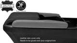 BLACK & BLACK TOP GRAIN LEATHER ARMREST LID COVER FITS HONDA CIVIC MK10 17-19