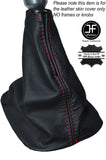 RED STITCH LEATHER SKIN MANUAL GEAR GAITER FITS PEUGEOT 108 2014-2016 CUSTOM NEW