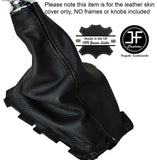 BLACK STITCHING MANUAL LEATHER GEAR GAITER FITS DODGE AVENGER 2007-2014