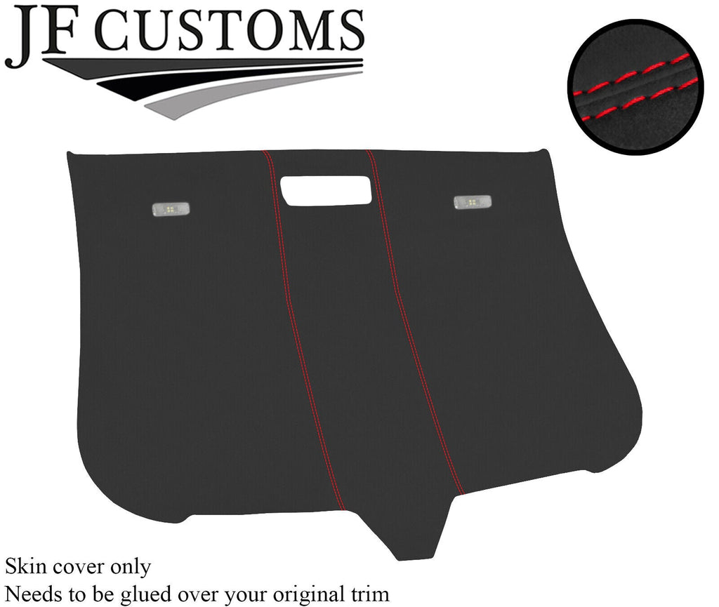 RED STITCH ROOF LINING HEADLINING DARK GREY LUXE COVER FOR AUDI TT MK2 06-14