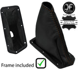 BROWN STITCH LEATHER HANDBRAKE GAITER+PLASTIC FRAME FOR FORD CORTINA MK5 79-82