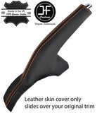 ORANGE STITCH REAL LEATHER HANDBRAKE GAITER FITS NISSAN MICRA K14 2017-2019