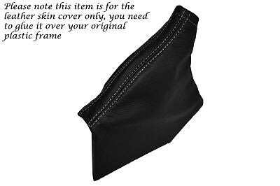 WHITE STITCHING FITS SUBARU LEGACY 2003-2009 LEATHER HANDBRAKE GAITER ONLY