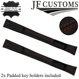 D RED STITCH LEATHER 2X CAR KEY HOLDER PROTECTOR FITS BMW 6 SERIES E24 76-90