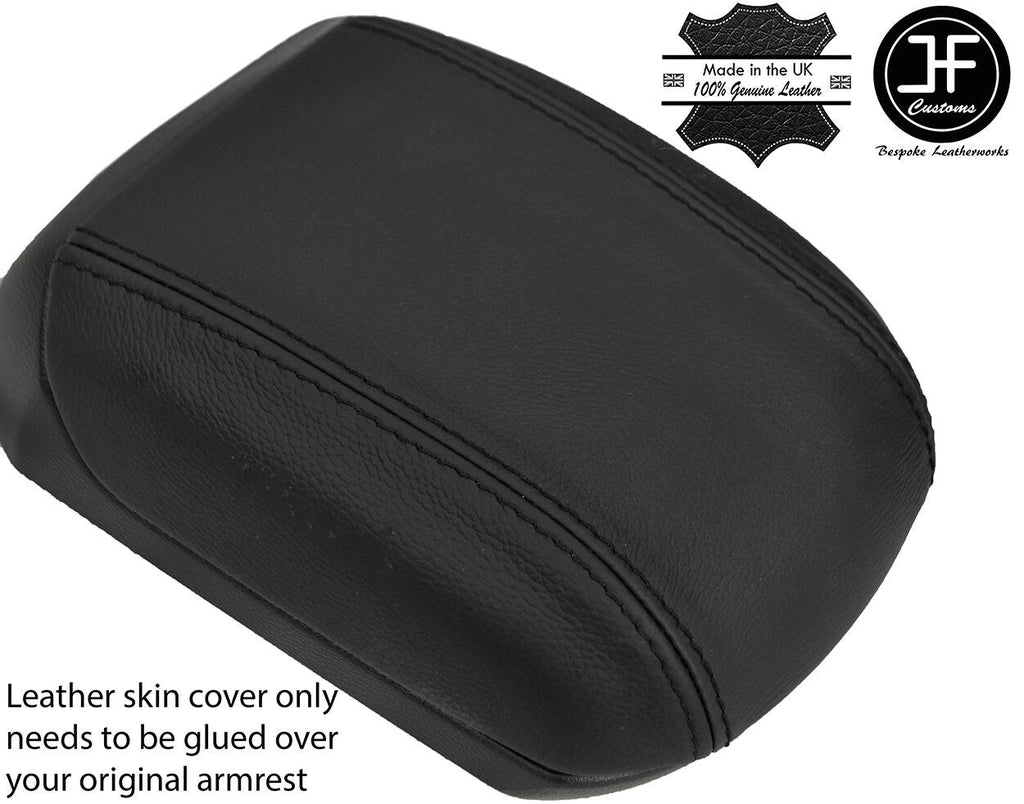 BLACK & BLACK REAL LEATHER ARMREST COVER FITS CHEVROLET CRUZE 2011-2015
