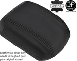 BLACK & BLACK REAL LEATHER ARMREST COVER FITS CHEVROLET CRUZE 2011-2015