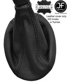 BLACK STITCHING REAL LEATHER MANUAL GEAR GAITER FITS KIA PICANTO ZAPP 2004-2010