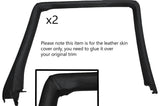BLACK STITCH 2X REAR WINDOW TRIM SKIN COVERS FITS LAND ROVER FREELANDER 2 06-14