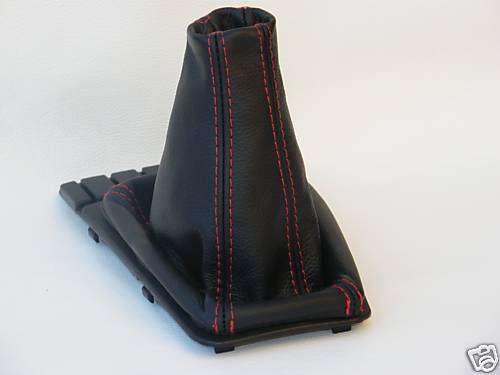 FITS VW GOLF MK3 MK2 GENUINE LEATHER GAITER RED ST CUSTOM NEW MADE IN UK
