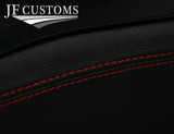 RED STITCH LEATHER 2X DOOR CARD + ARMREST COVERS FITS MAZDA MX5 MK4 ND 15-20
