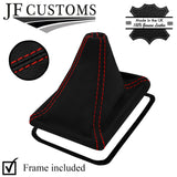 RED STITCH LEATHER HI LOW +PLASTIC FRAME FITS TOYOTA LAND CRUISER PRADO 03-09