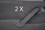 white stitch FITS VW LUPO 98-05  2X FRONT DOOR HANDLE LEATHER COVERS CUSTOM NEW