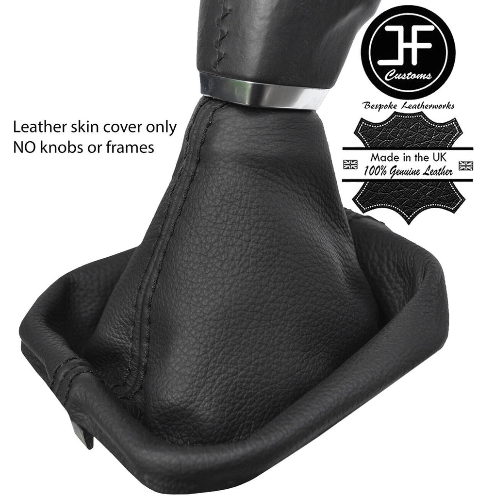 BLACK STITCH TOP GRAIN LEATHER MANUAL GEAR GAITER FITS RANGE ROVER EVOQUE 11-17