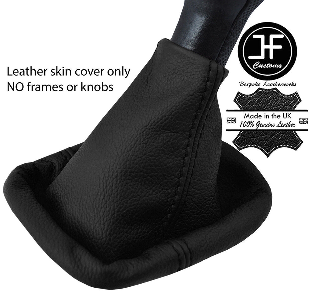 BLACK TOP GRAIN REAL LEATHER MANUAL GEAR GAITER FITS VW POLO 6N2 1999-2001
