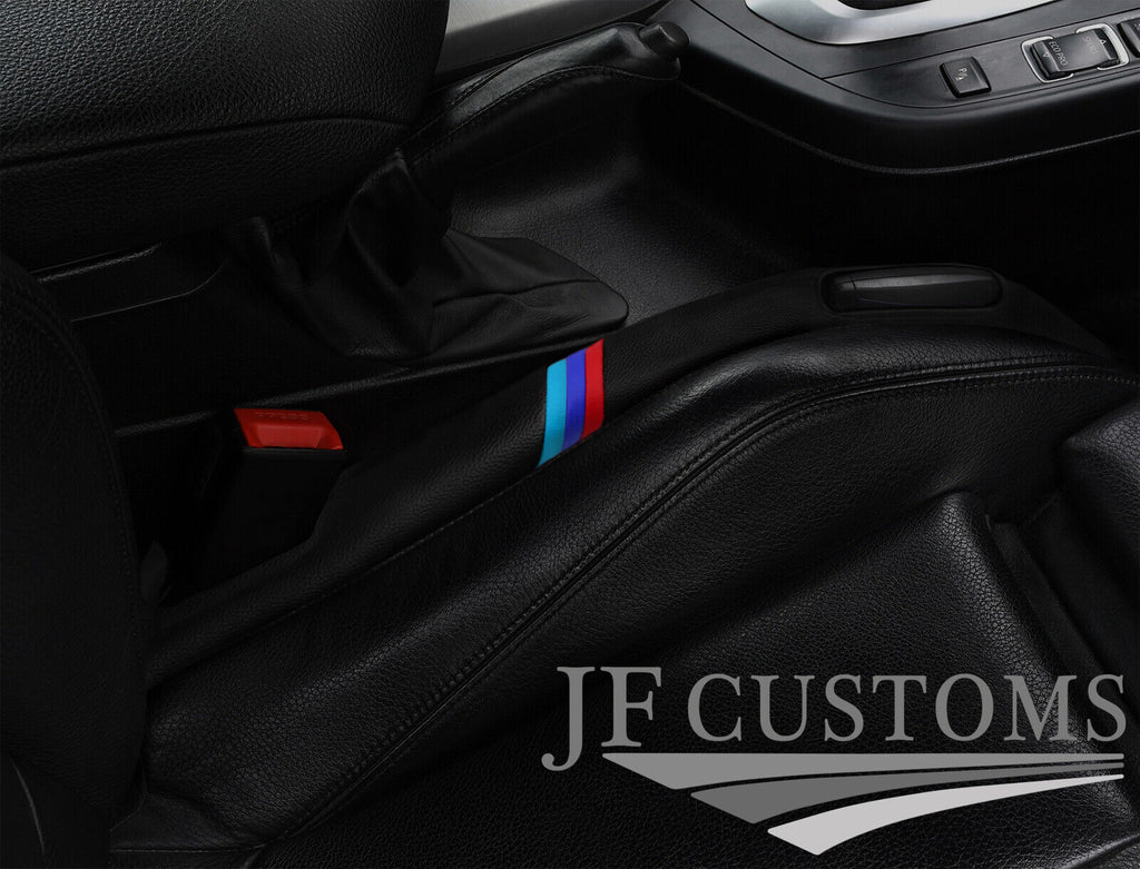 TRI STRIPE LEATHER 2X CAR KEY HOLDER PROTECTOR FITS BMW 5 SERIES E60 E61 04-11
